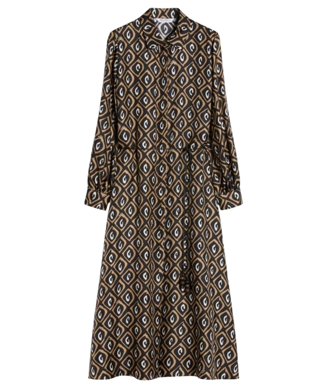 MAX MARA Мульти шелковое повседневное платье, фото 1