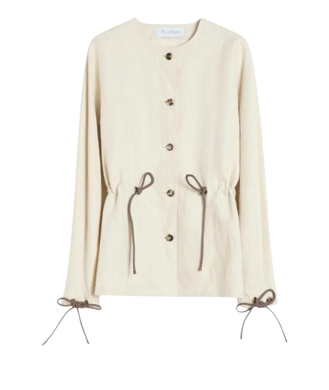 MAX MARA Бежевая льняная блузы, фото 1