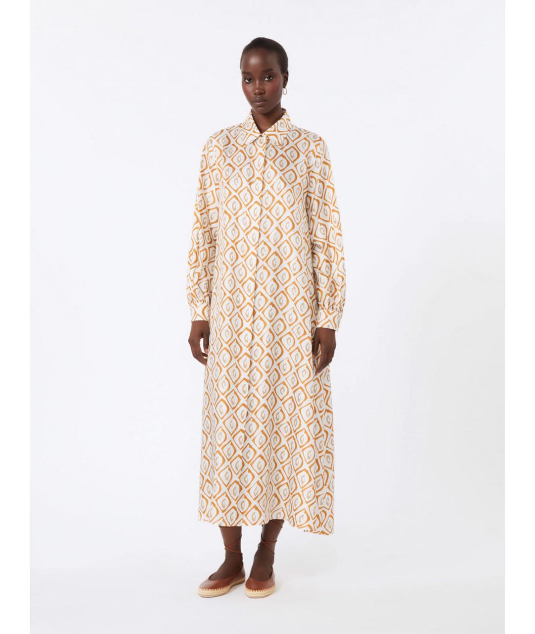 MAX MARA Бежевое повседневное платье, фото 3