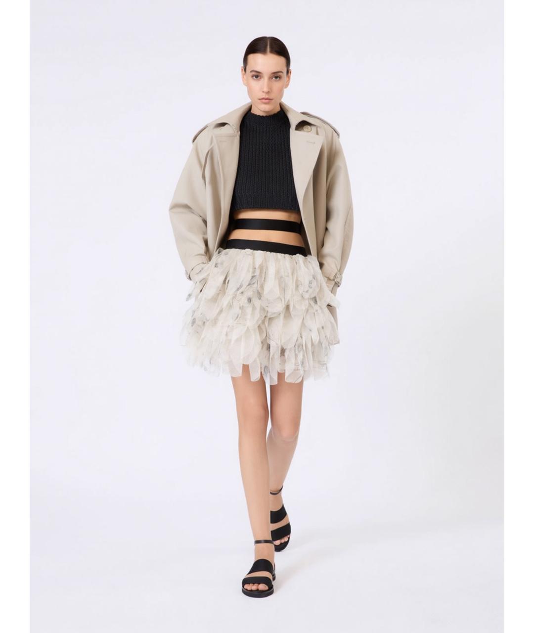 MAX MARA Бежевый хлопковый тренч/плащ, фото 2