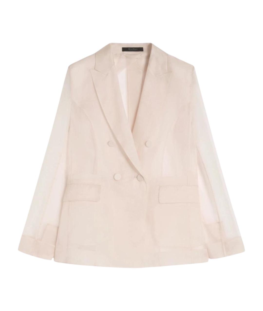 MAX MARA Розовый шелковый жакет/пиджак, фото 6