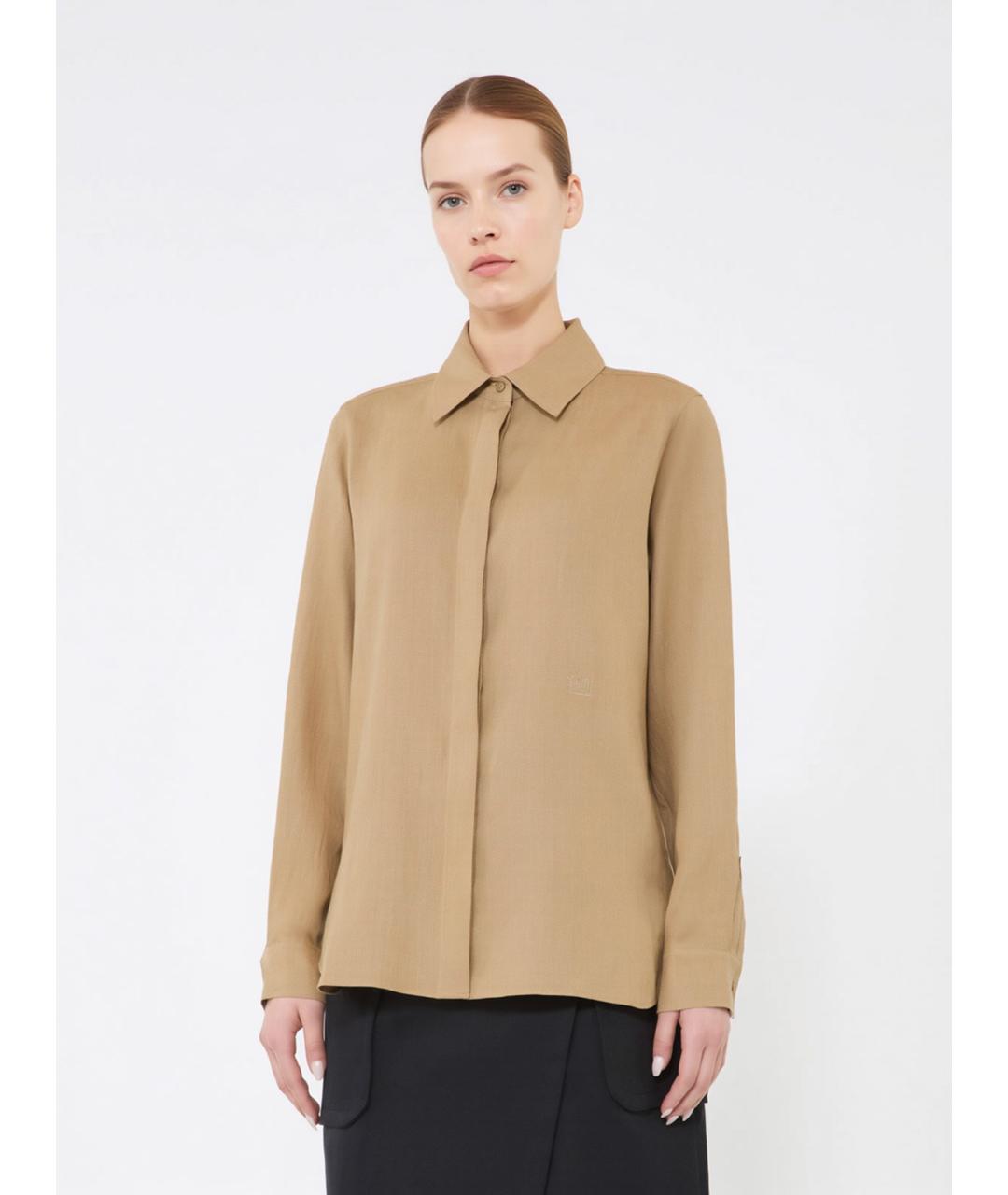 MAX MARA Бежевая рубашка, фото 3