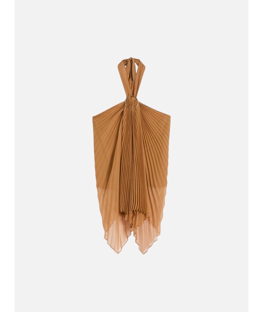 MAX MARA Оранжевая полиэстеровая блузы, фото 6