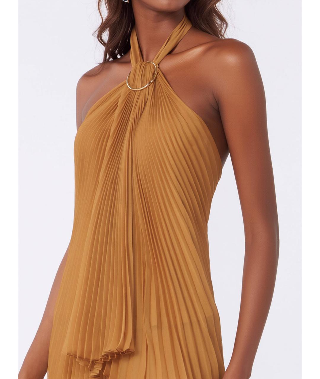 MAX MARA Оранжевая полиэстеровая блузы, фото 5