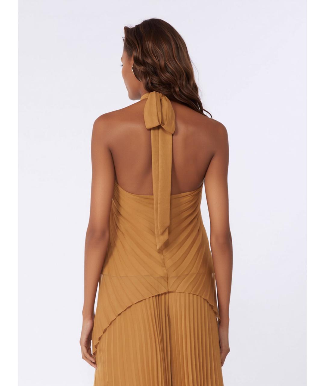 MAX MARA Оранжевая полиэстеровая блузы, фото 4