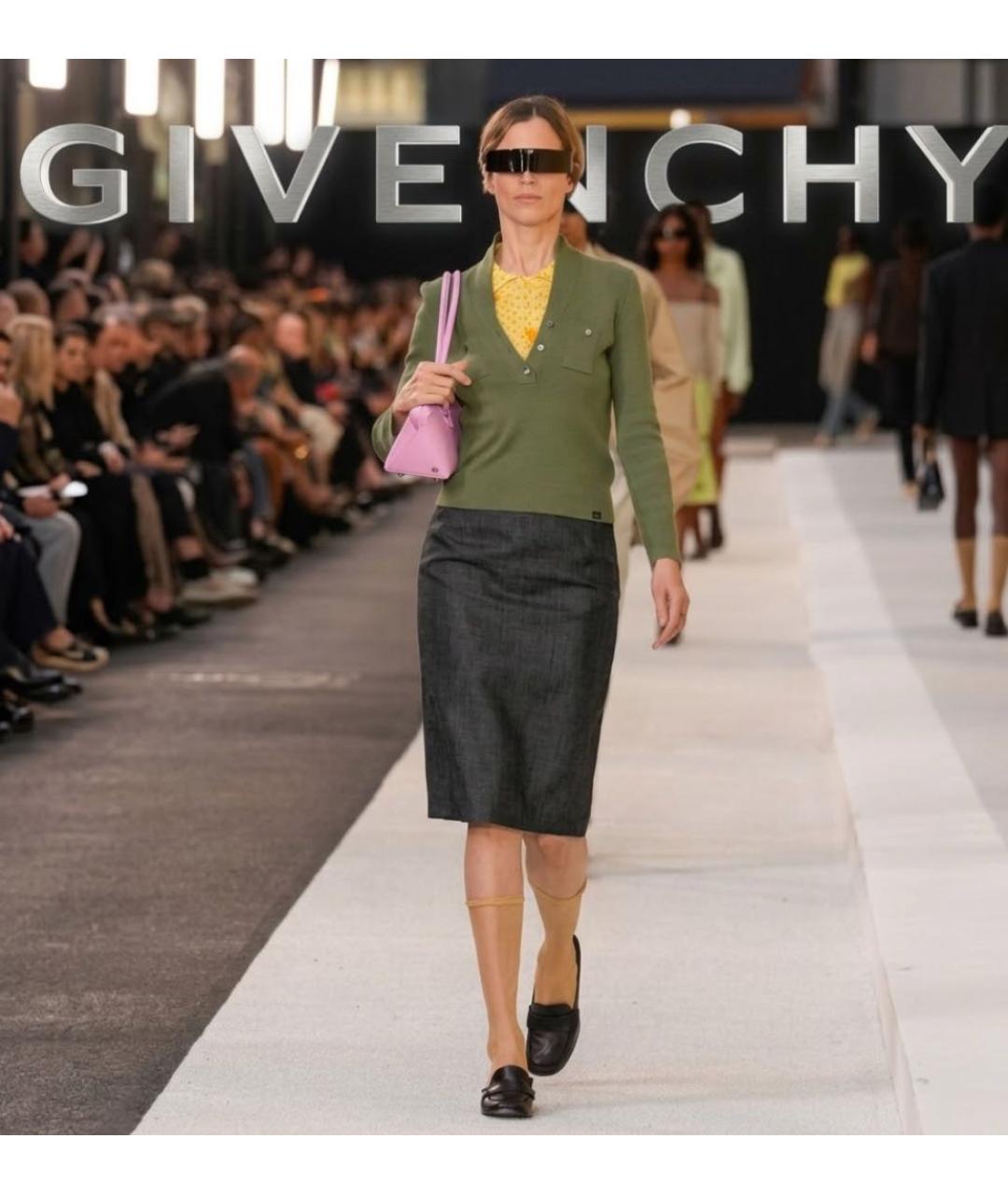 GIVENCHY Мульти шерстяная юбка миди, фото 2