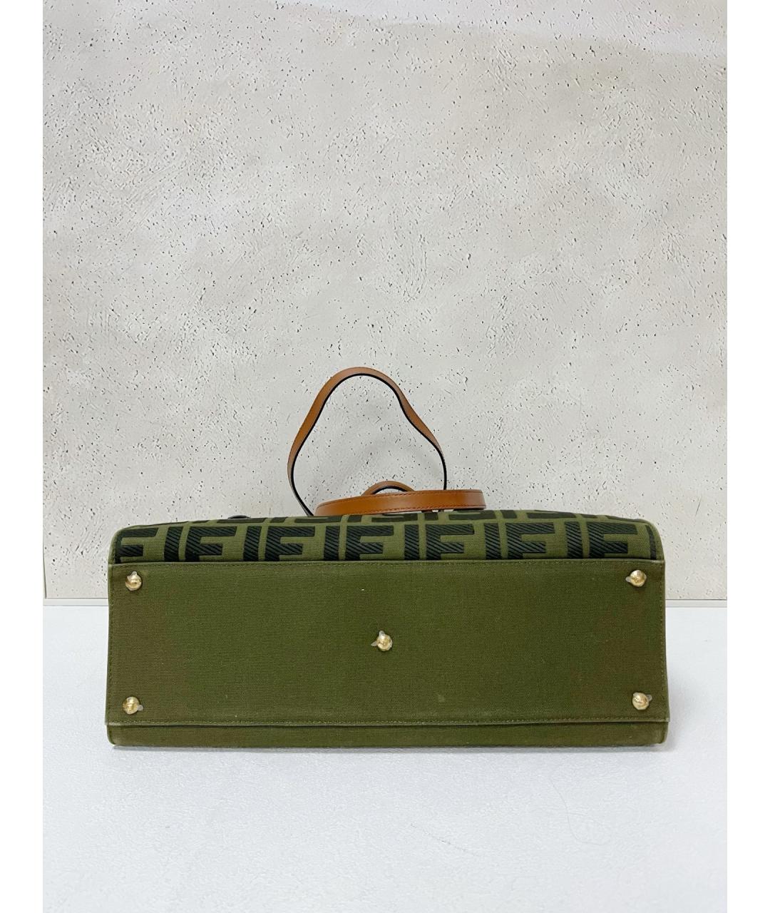 FENDI Зеленая сумка тоут, фото 5