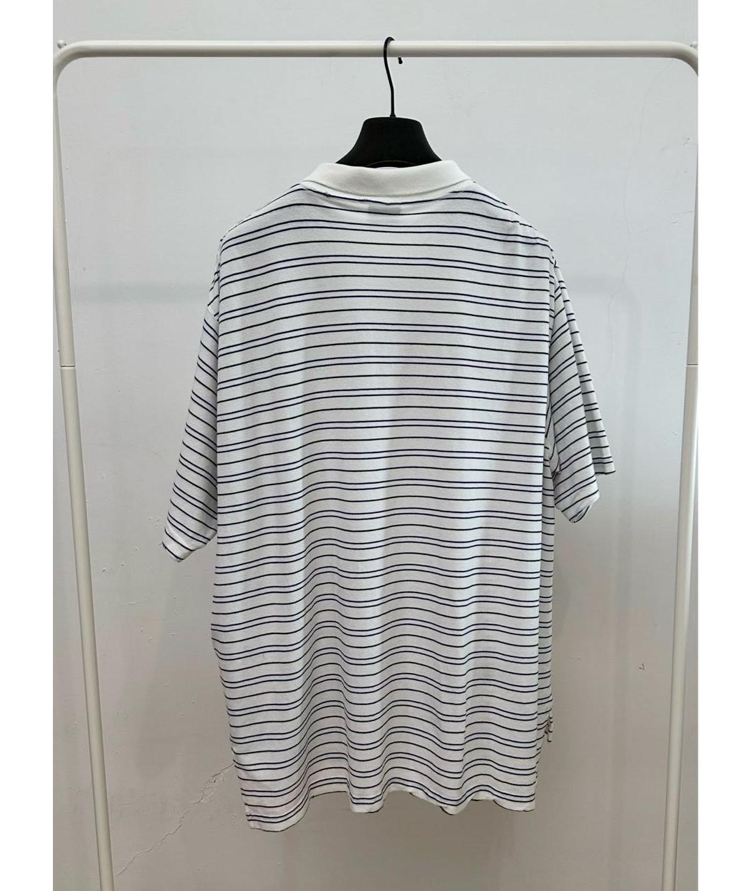 BALENCIAGA Белое хлопковое поло с коротким рукавом, фото 2