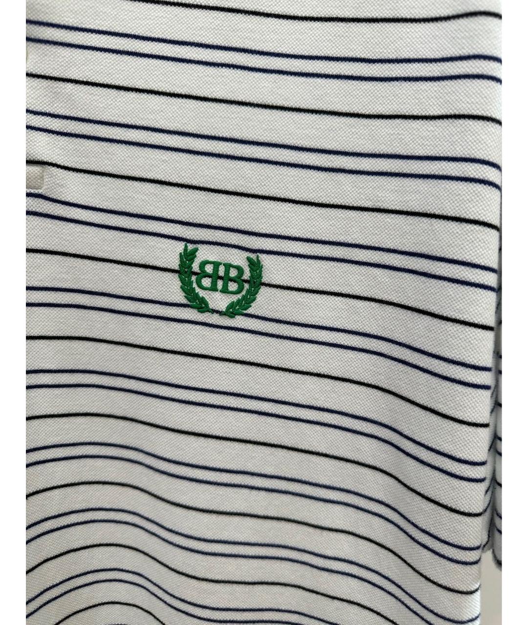 BALENCIAGA Белое хлопковое поло с коротким рукавом, фото 3