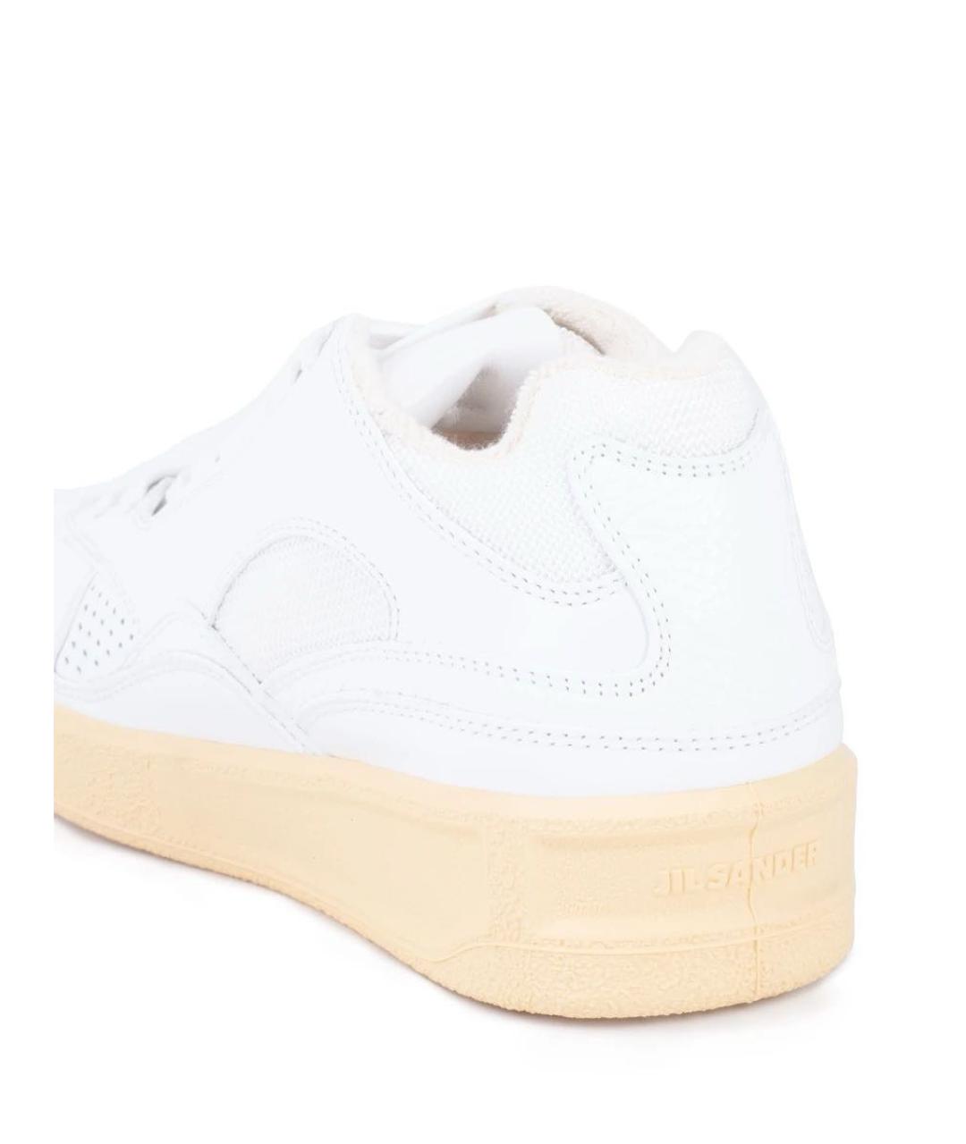 JIL SANDER Белые кожаные кеды, фото 5
