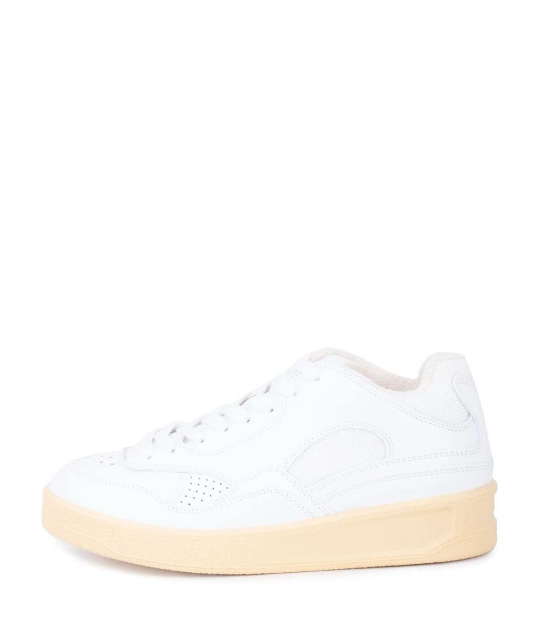 JIL SANDER Белые кожаные кеды, фото 3