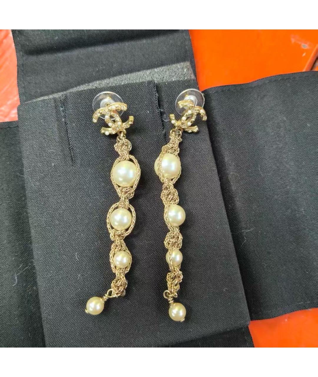 CHANEL Золотые серьги, фото 5