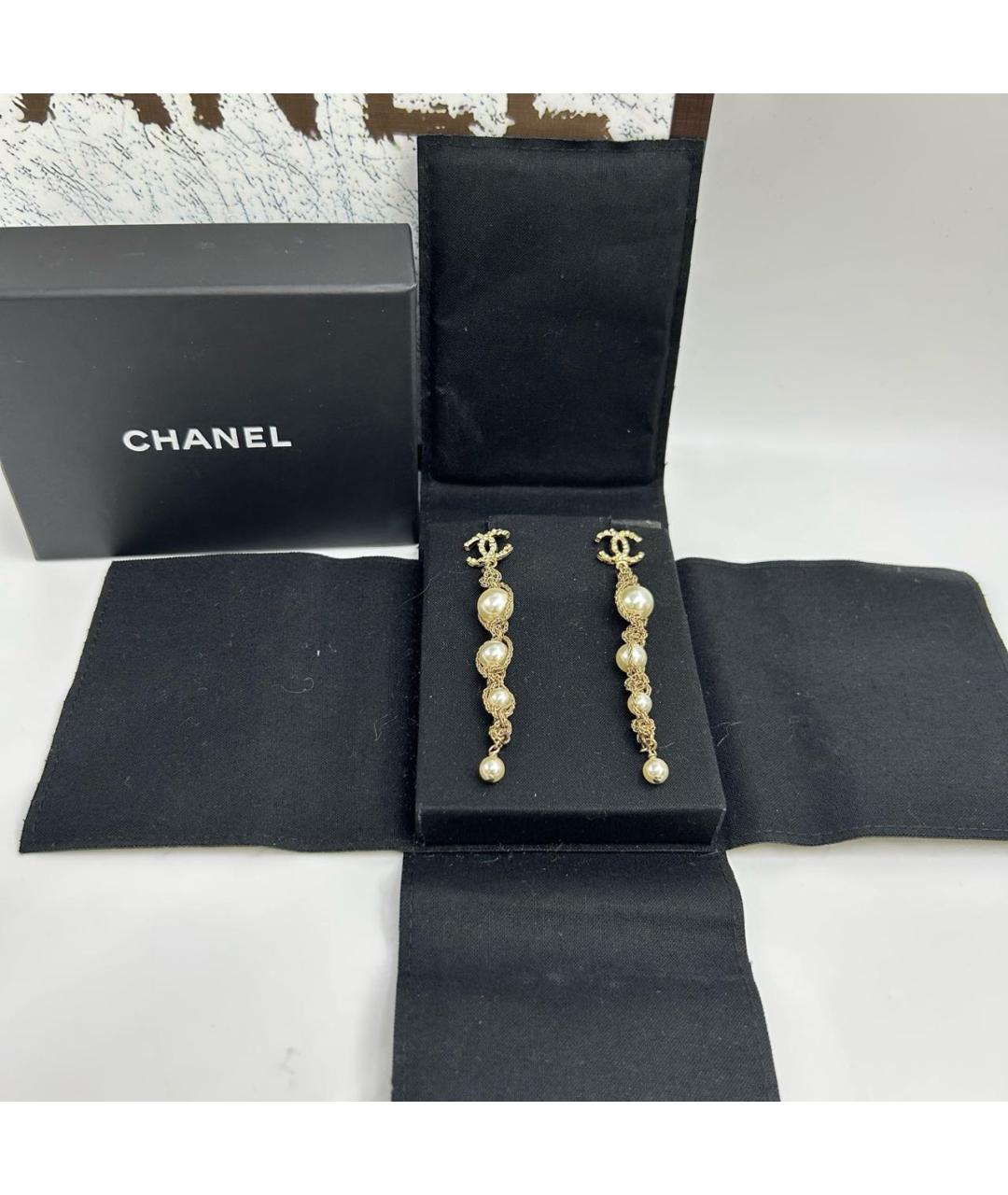 CHANEL Золотые серьги, фото 2