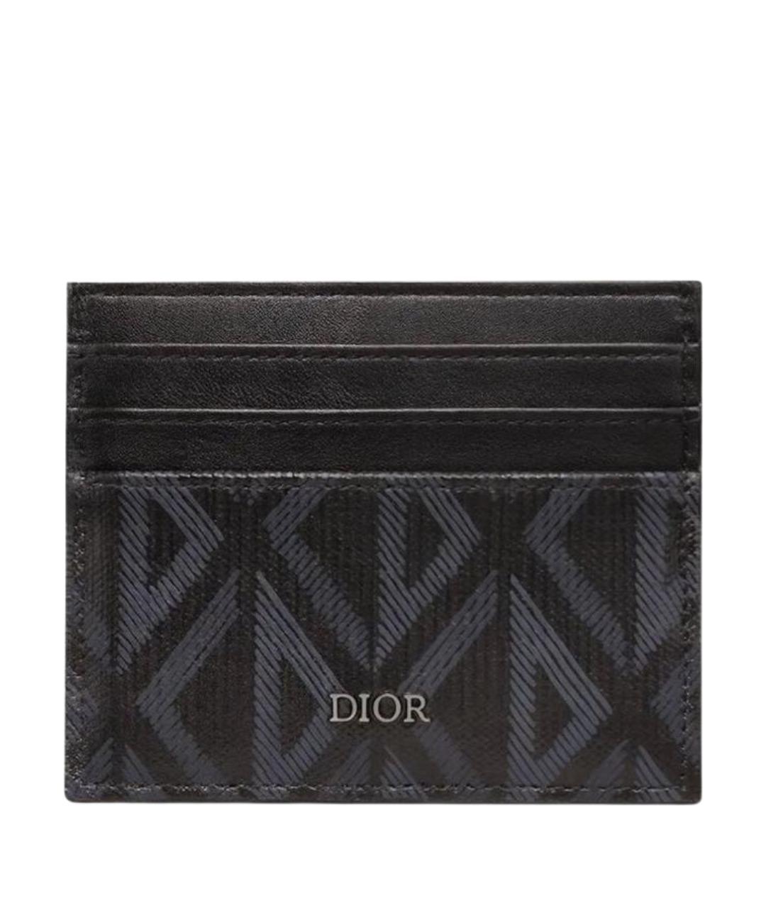 CHRISTIAN DIOR Черный кожаный кардхолдер, фото 1