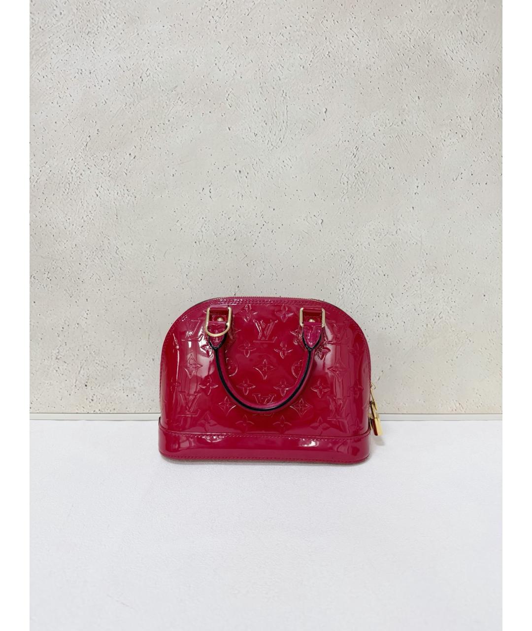 LOUIS VUITTON Красная сумка с короткими ручками из лакированной кожи, фото 2