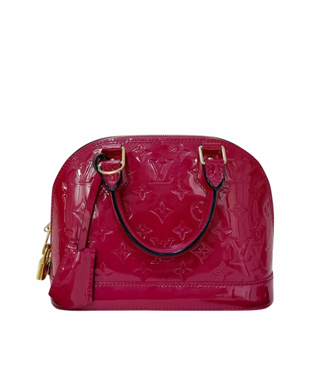 LOUIS VUITTON Красная сумка с короткими ручками из лакированной кожи, фото 1