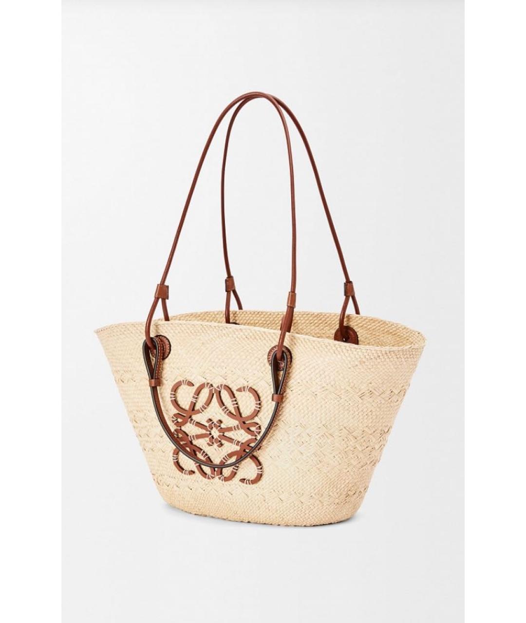 LOEWE Бежевая пляжная сумка, фото 2