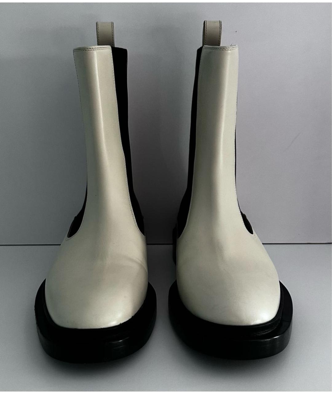 JIL SANDER Бежевые кожаные ботинки, фото 2