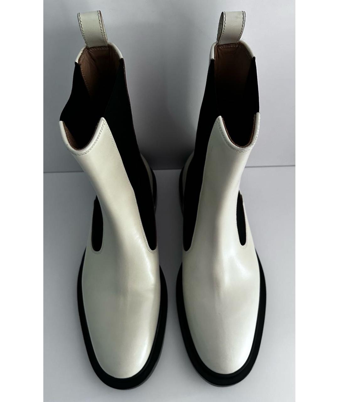 JIL SANDER Бежевые кожаные ботинки, фото 3