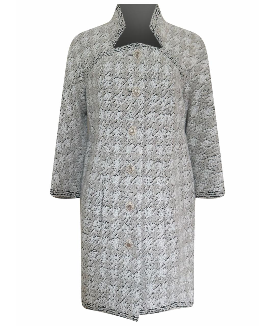 CHANEL Серое твидовое пальто, фото 1