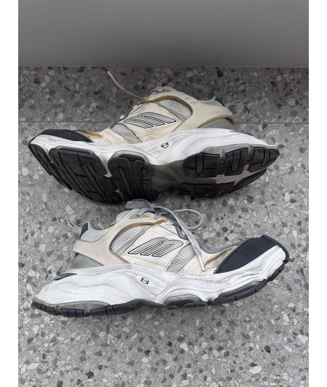 BALENCIAGA Серые текстильные низкие кроссовки / кеды, фото 6