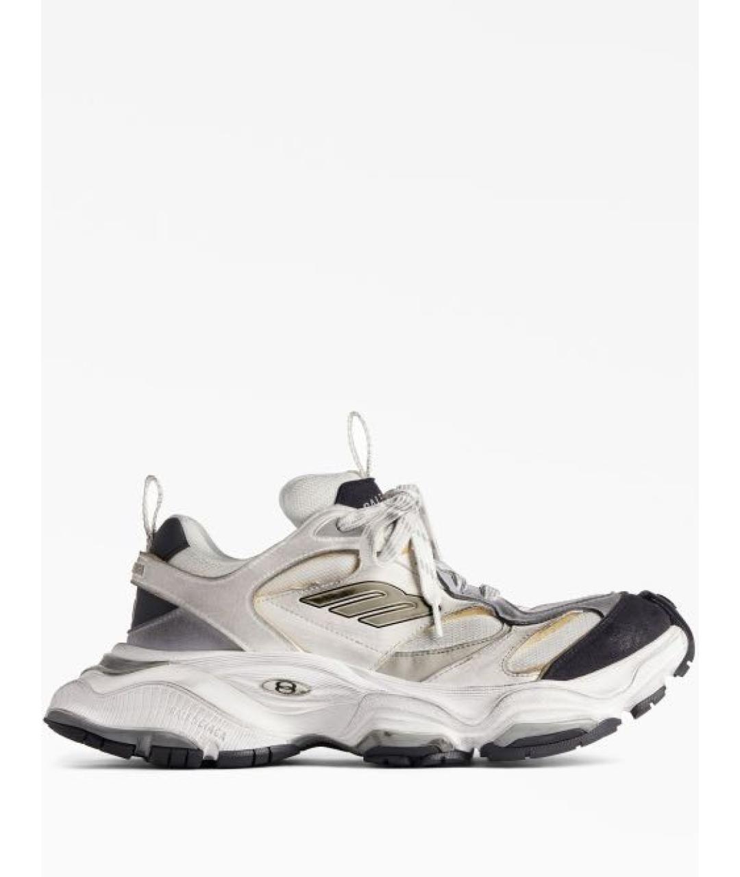 BALENCIAGA Серые текстильные низкие кроссовки / кеды, фото 8