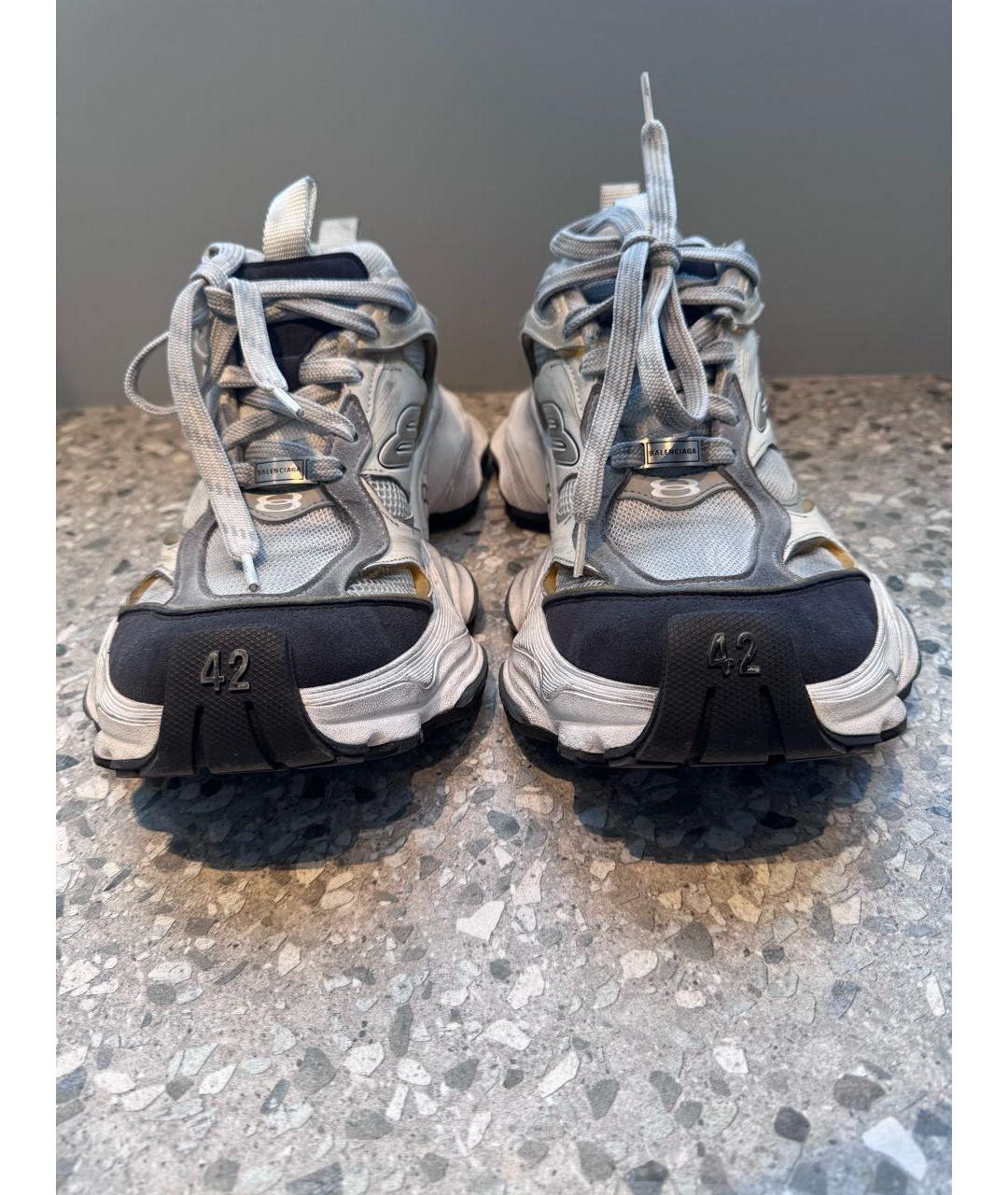 BALENCIAGA Серые текстильные низкие кроссовки / кеды, фото 3