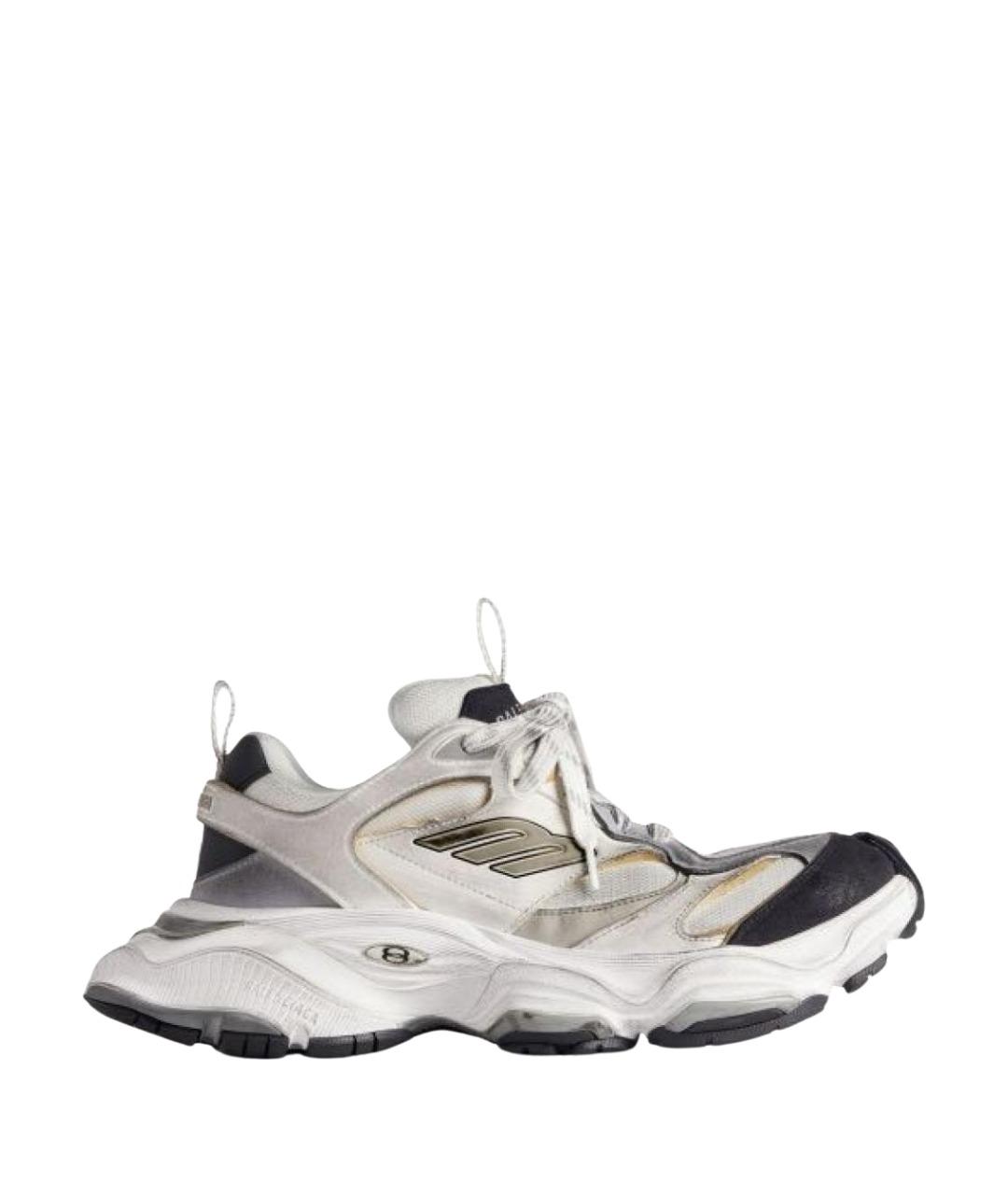 BALENCIAGA Серые текстильные низкие кроссовки / кеды, фото 1