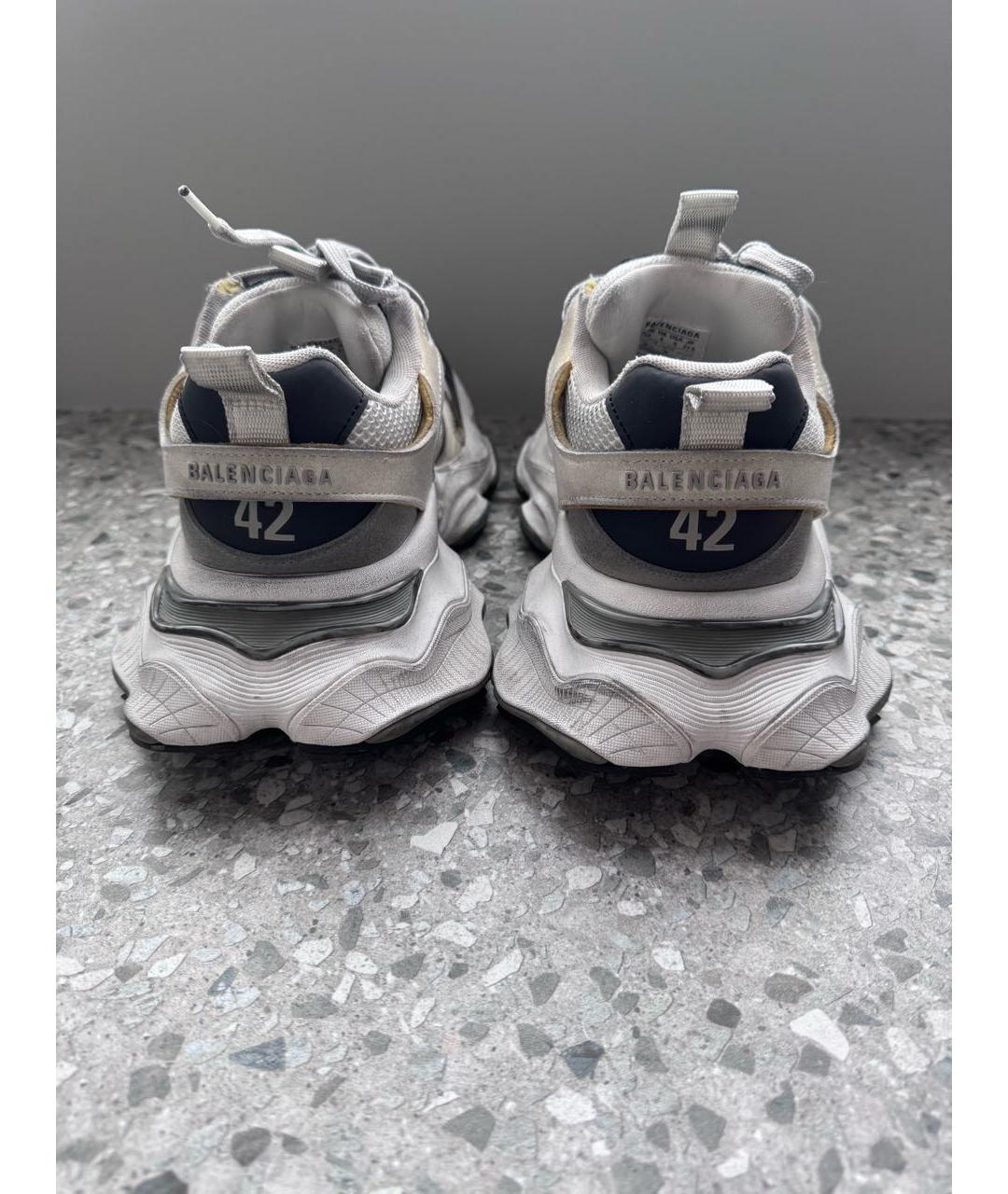 BALENCIAGA Серые текстильные низкие кроссовки / кеды, фото 4