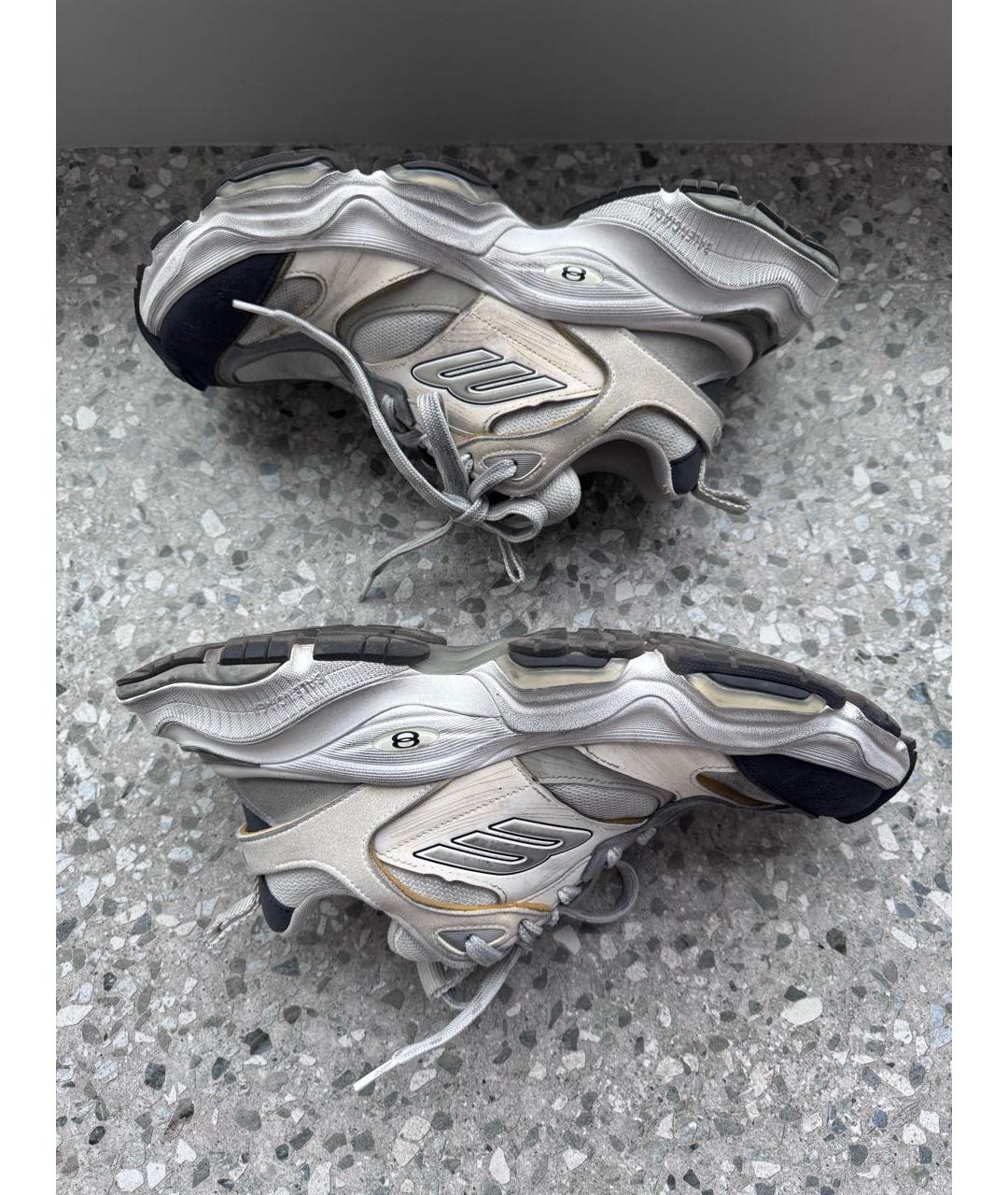 BALENCIAGA Серые текстильные низкие кроссовки / кеды, фото 5