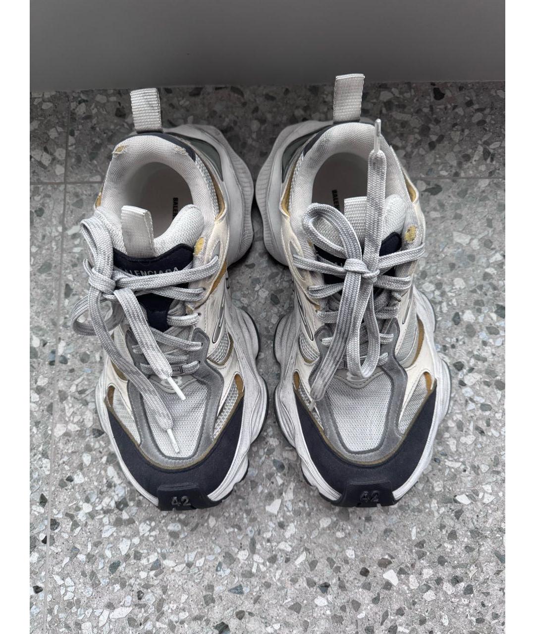 BALENCIAGA Серые текстильные низкие кроссовки / кеды, фото 2