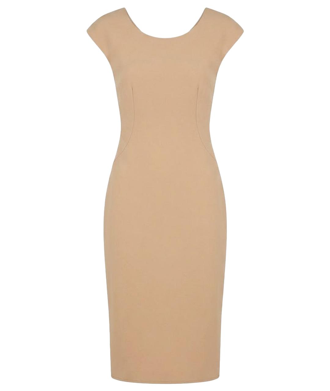 ERMANNO SCERVINO Бежевое вискозное повседневное платье, фото 1