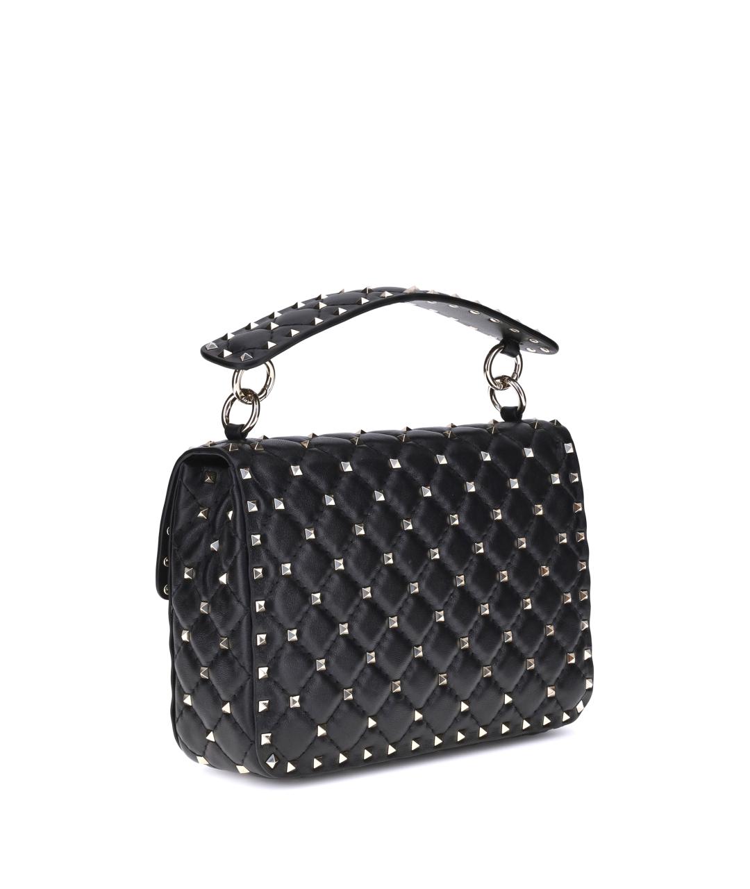 VALENTINO Черная кожаная сумка через плечо, фото 3