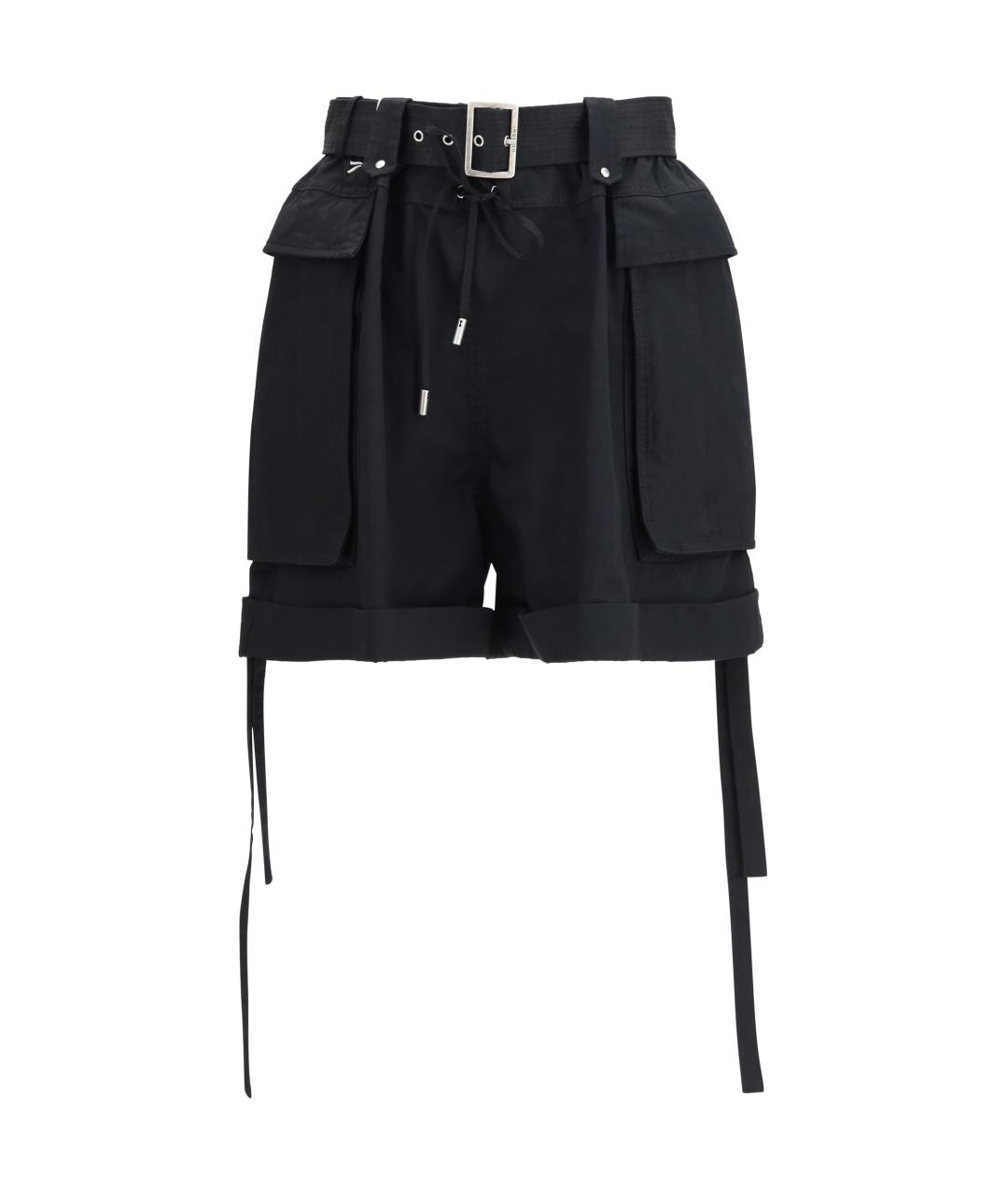 ALEXANDER MCQUEEN Черные хлопковые шорты, фото 1