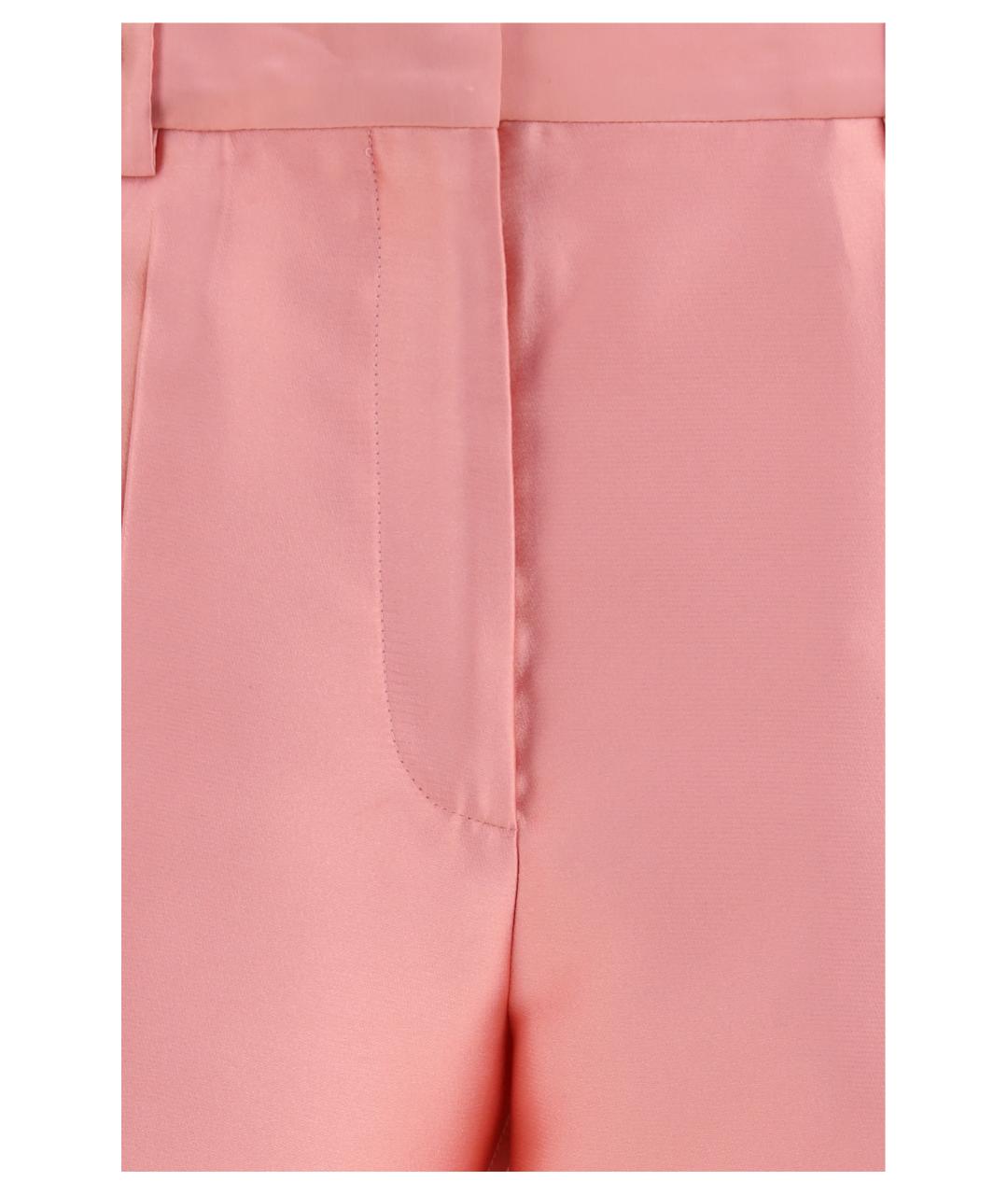 CALVIN KLEIN Розовые полиэстеровые прямые брюки, фото 3