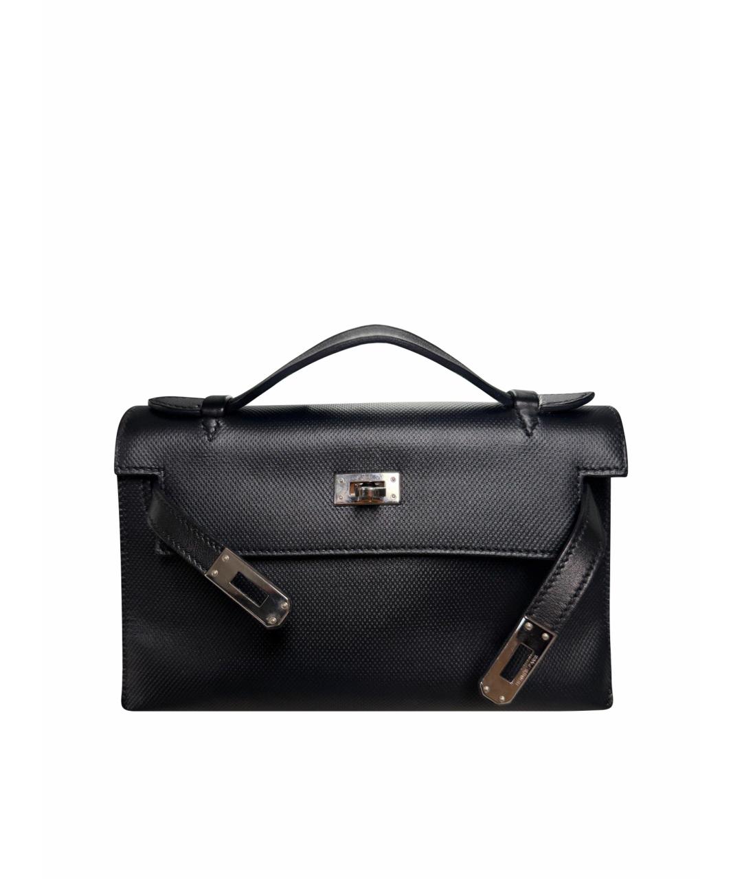 HERMES Черная кожаная сумка тоут, фото 1