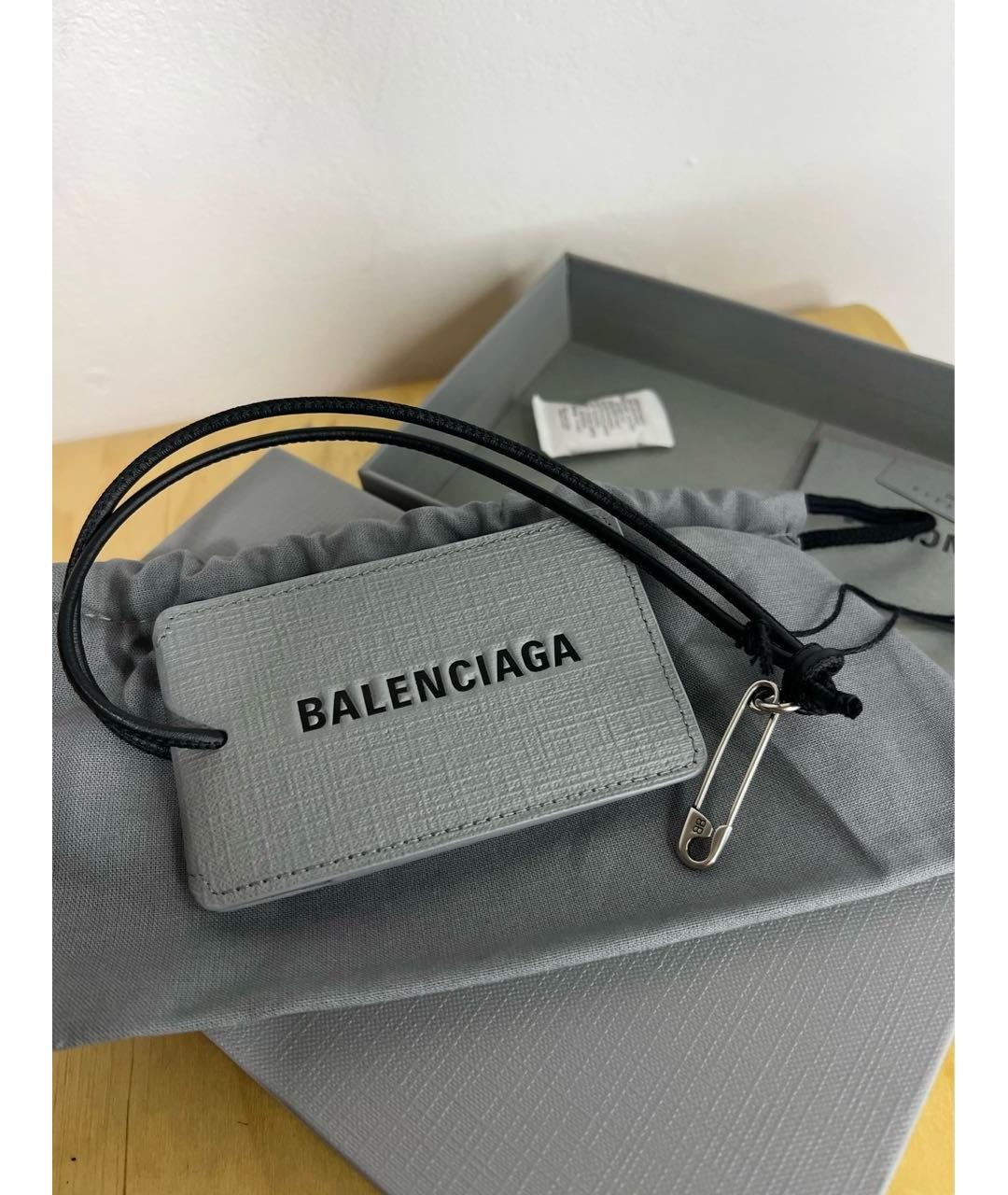 BALENCIAGA Антрацитовый брелок, фото 7