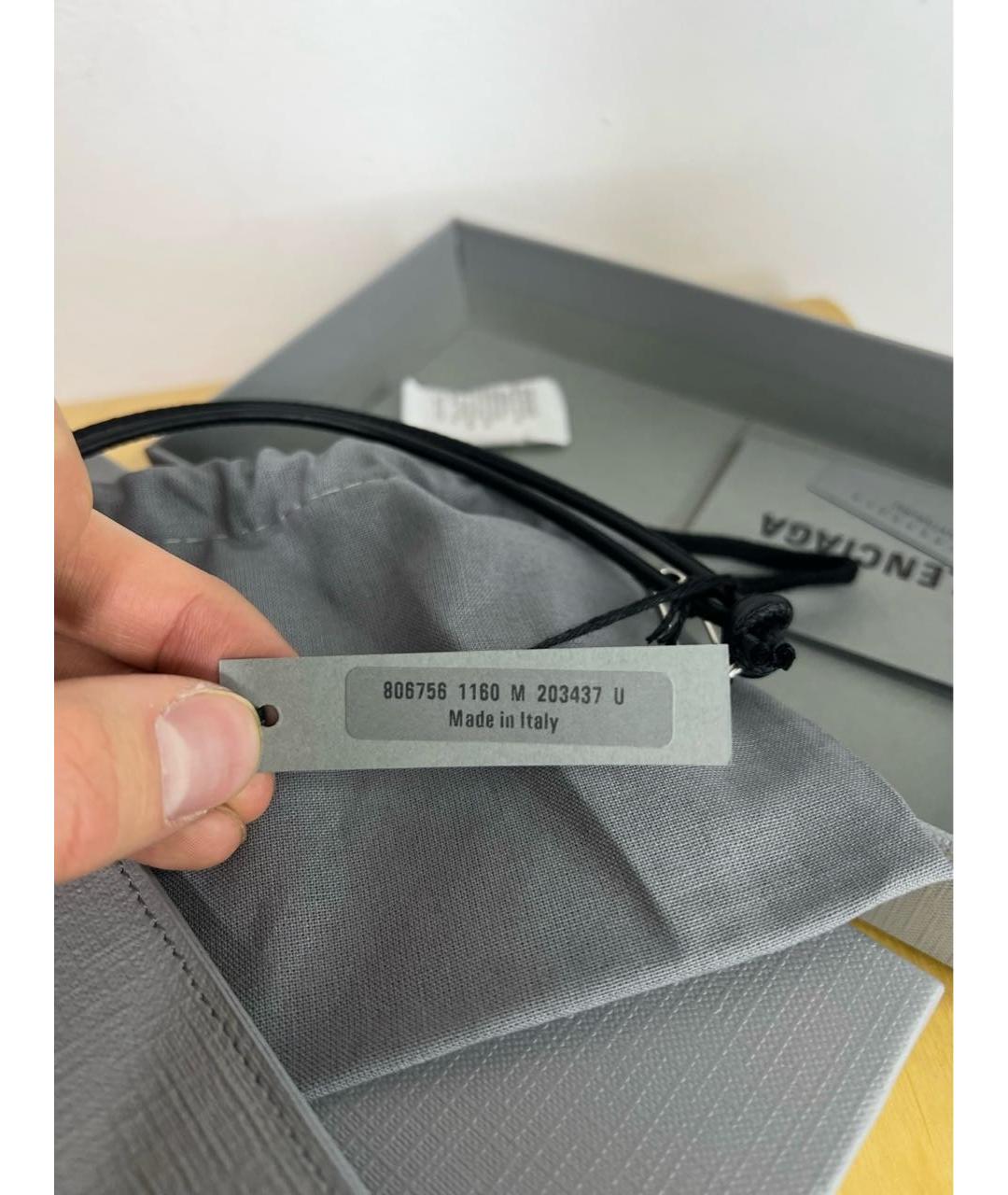 BALENCIAGA Антрацитовый брелок, фото 5