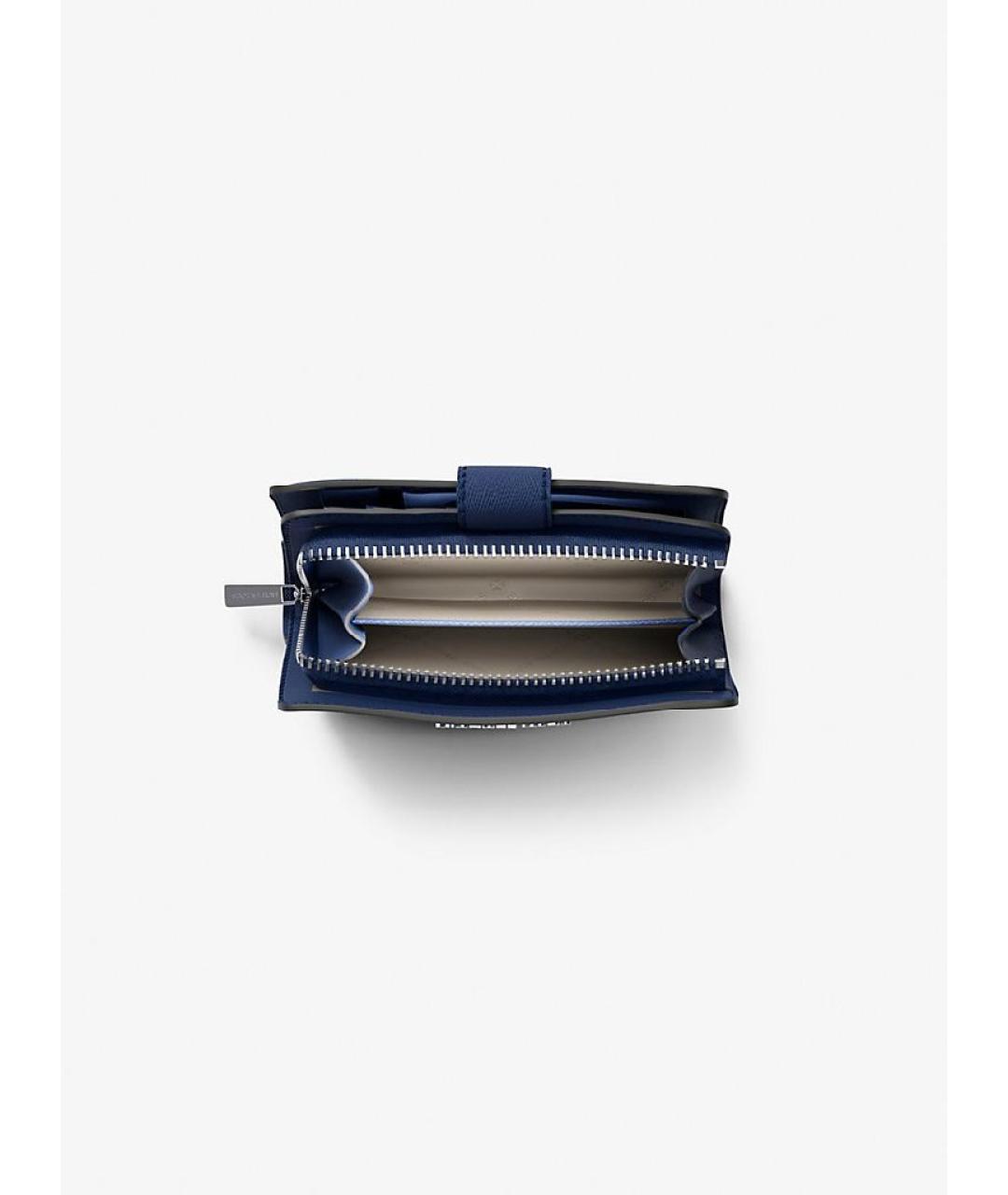 MICHAEL KORS Синий кожаный кошелек, фото 4