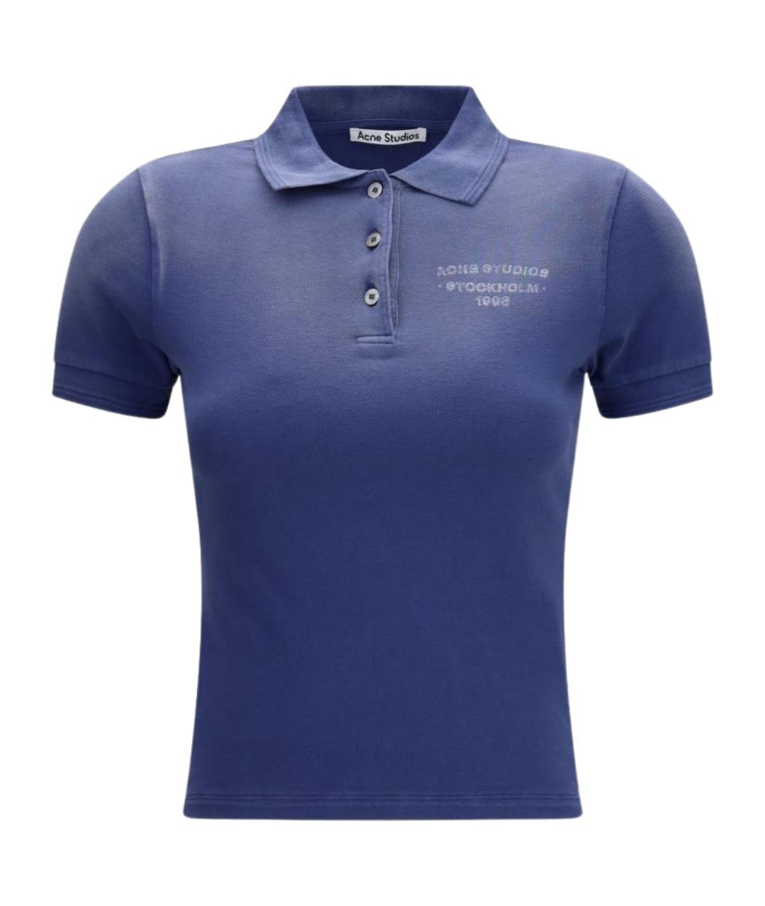 ACNE STUDIOS Синяя хлопковая футболка, фото 1