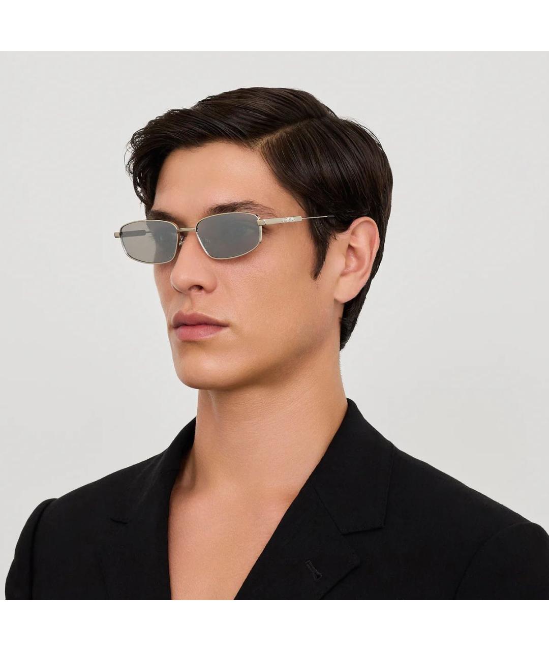 JACQUEMUS Серебряные металлические солнцезащитные очки, фото 4