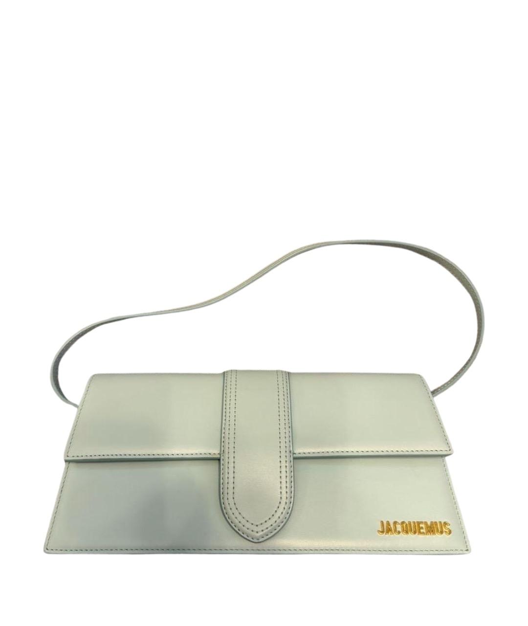 JACQUEMUS Голубая кожаная сумка с короткими ручками, фото 1