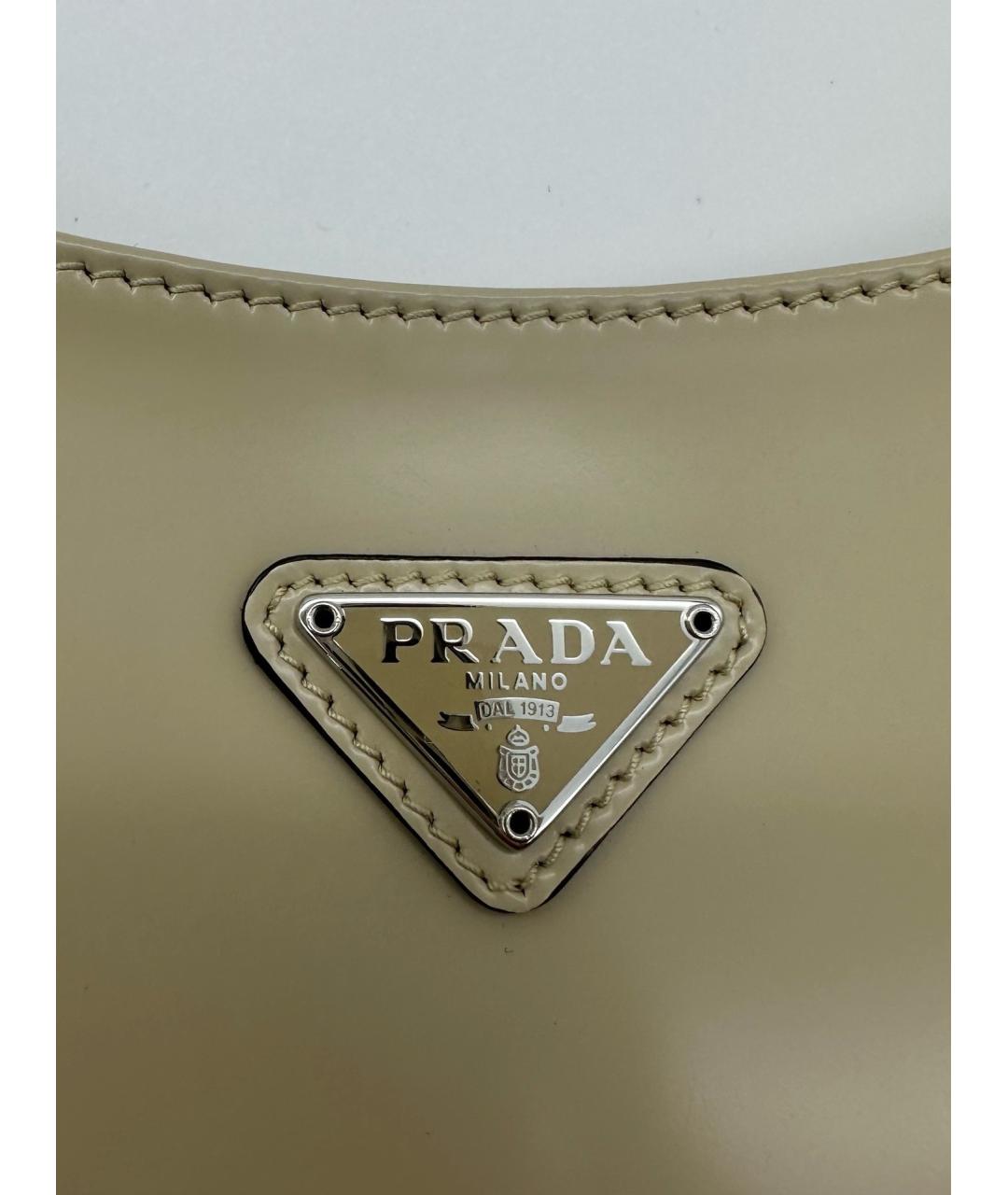 PRADA Хаки кожаная сумка через плечо, фото 2