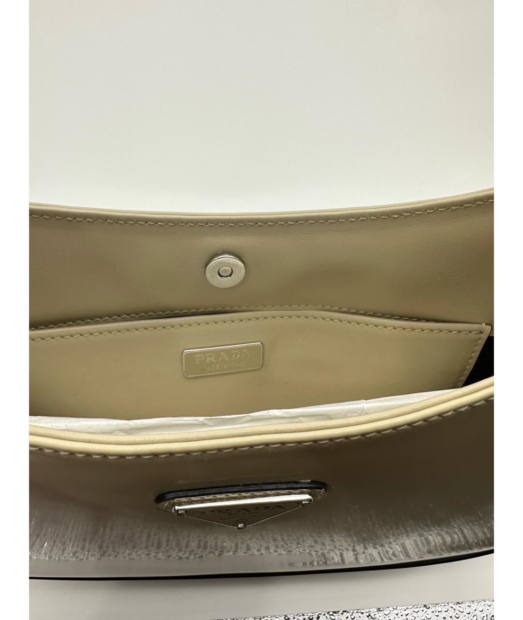 PRADA Хаки кожаная сумка через плечо, фото 5