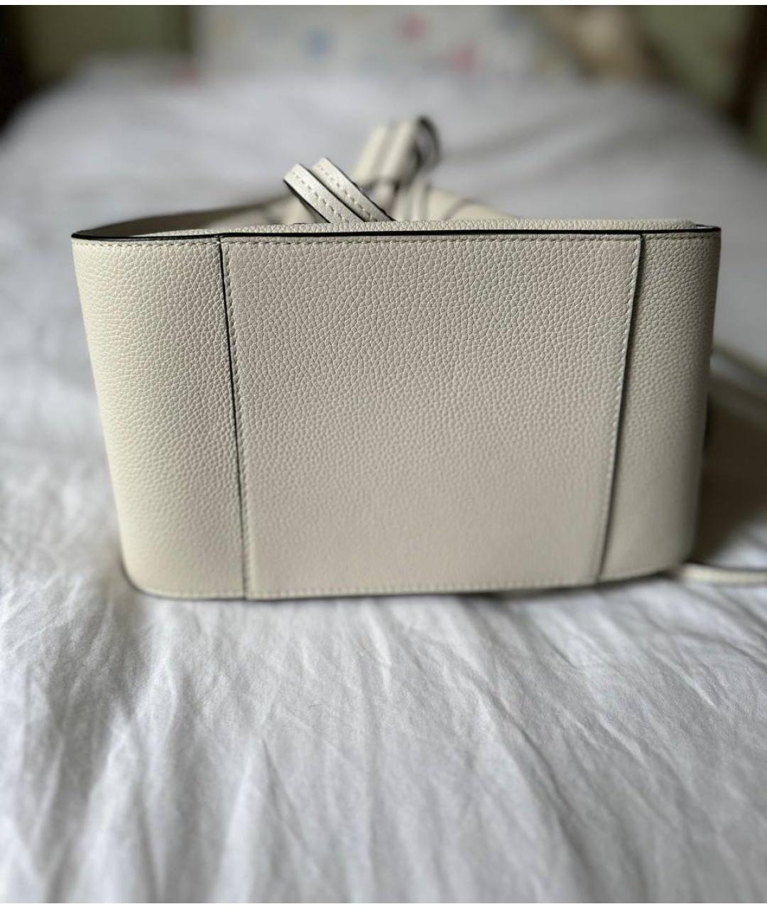 LOEWE Белая кожаная сумка с короткими ручками, фото 4