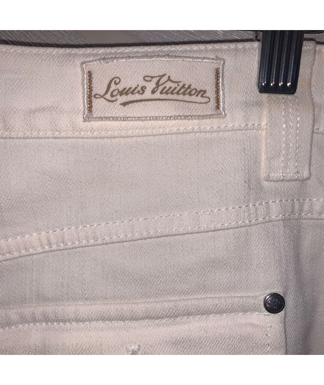 YVES SAINT LAURENT VINTAGE Белая деним юбка миди, фото 3