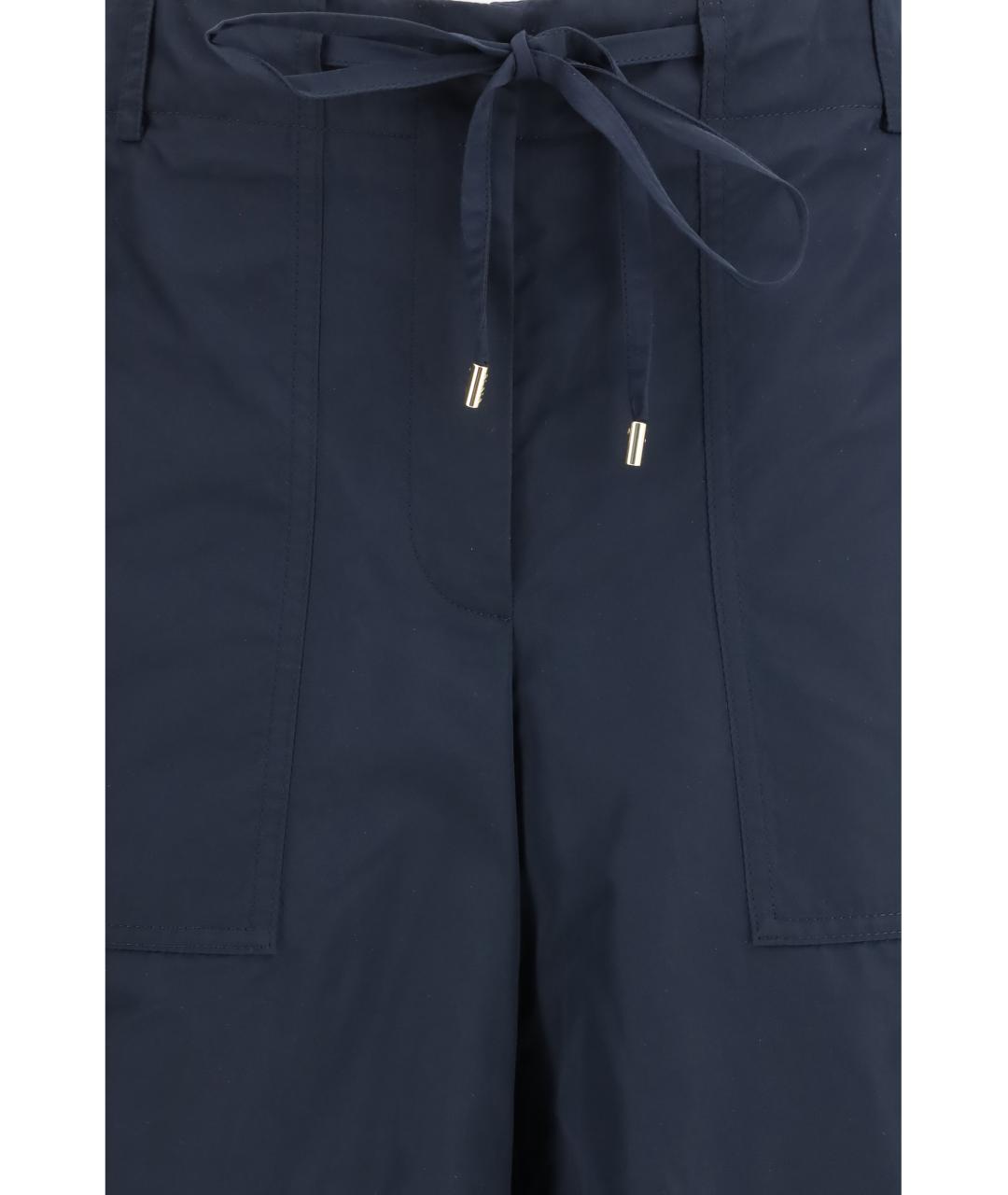 ALAIA Темно-синие полиэстеровые брюки широкие, фото 3