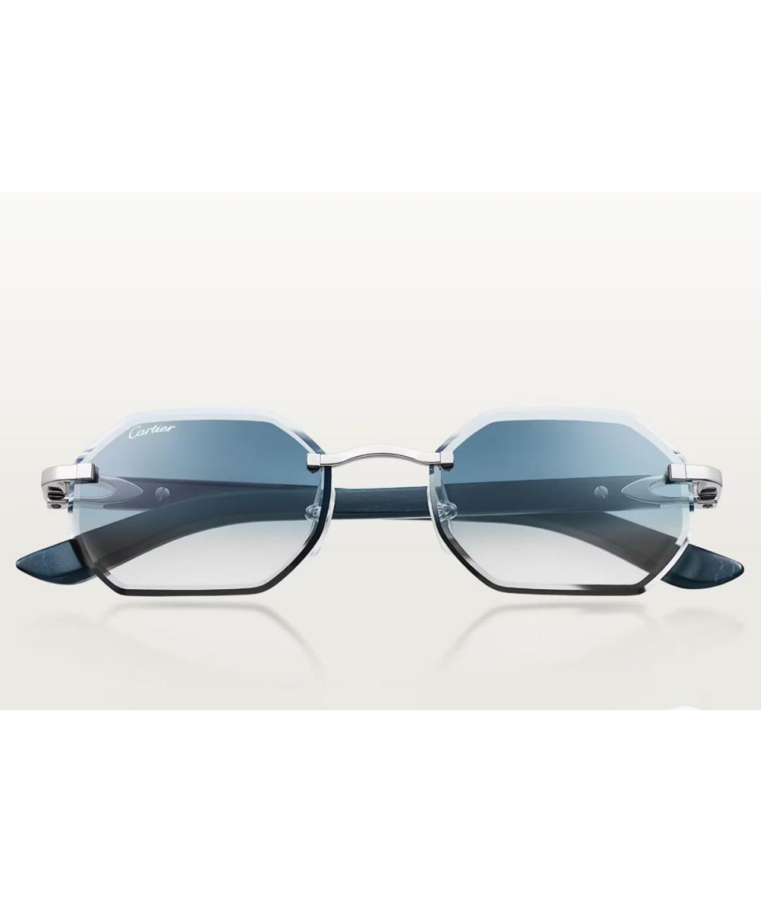 CARTIER Серые деревянные солнцезащитные очки, фото 4