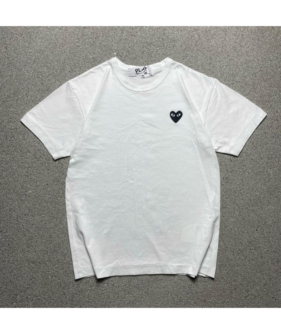 COMME DES GARÇONS PLAY Белая хлопковая футболка, фото 9