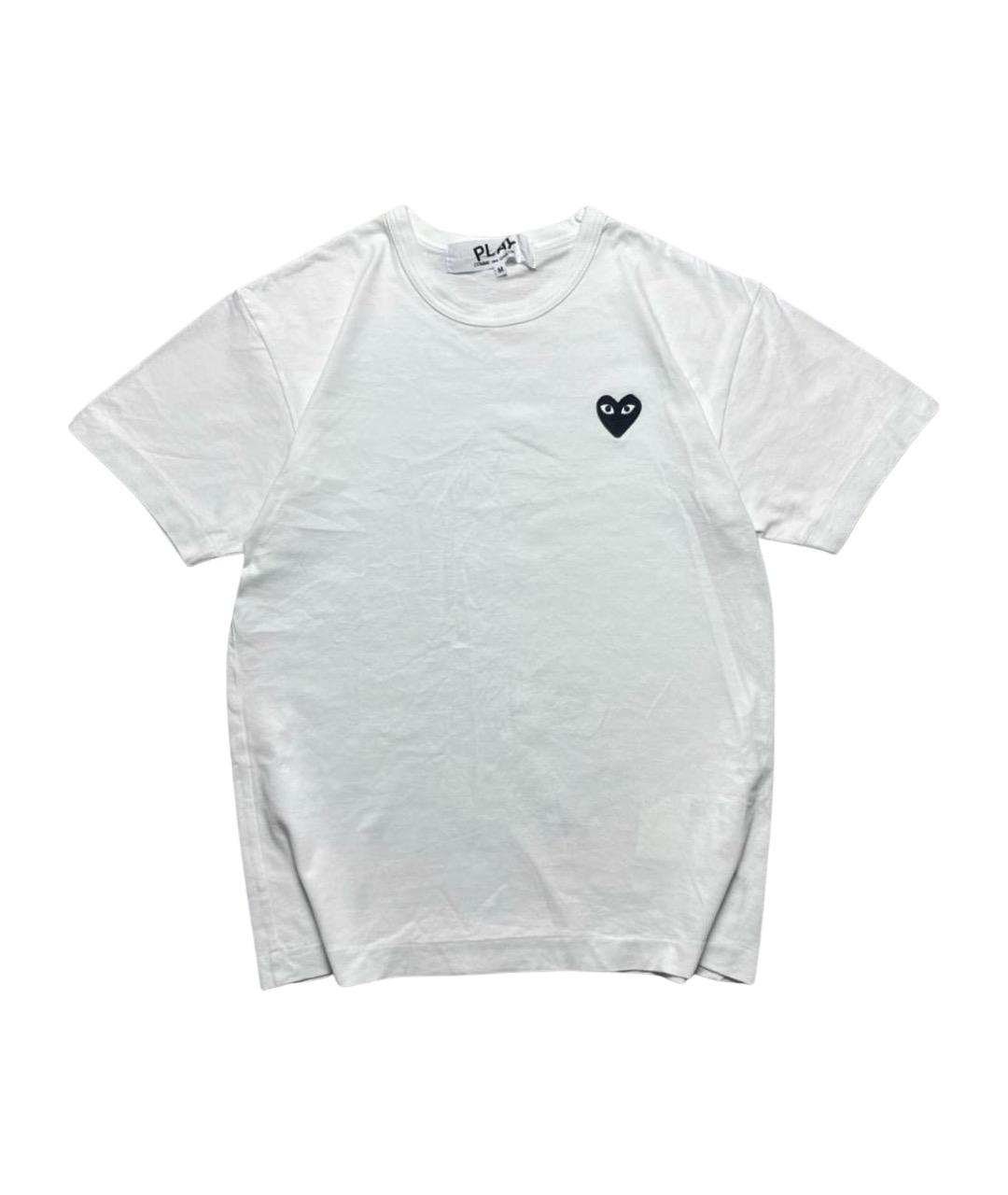 COMME DES GARÇONS PLAY Белая хлопковая футболка, фото 1